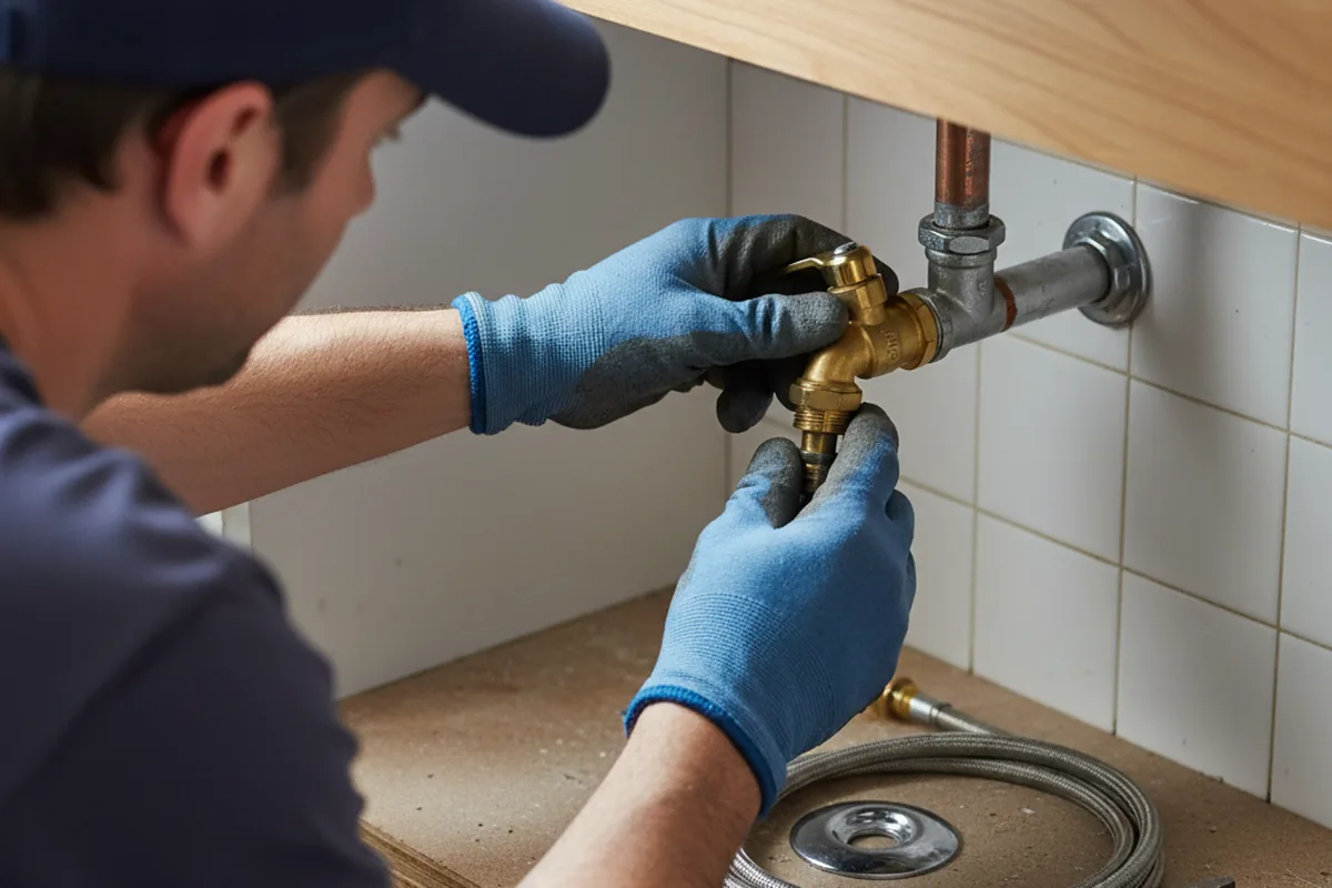 Shutoff valve and fitting work during Emergency Plumbing in Van Lear